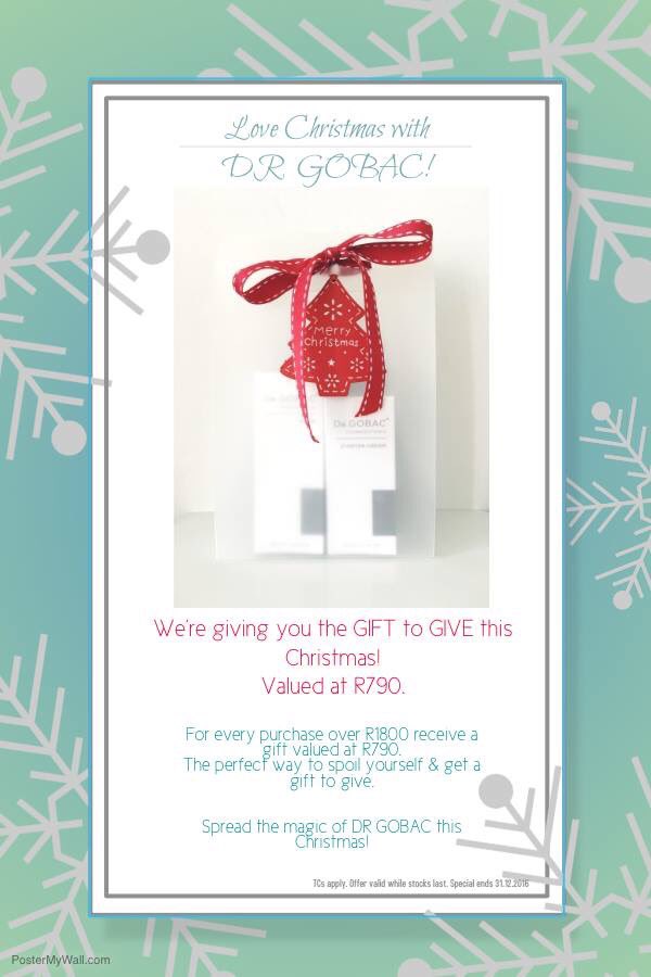 DrGobacSA's tweet photo. #DrGobac is giving you the GIFT to GIVE this #Christmas! Starter Cream and Wash valued at R790! https://t.co/uhIPo64DqF