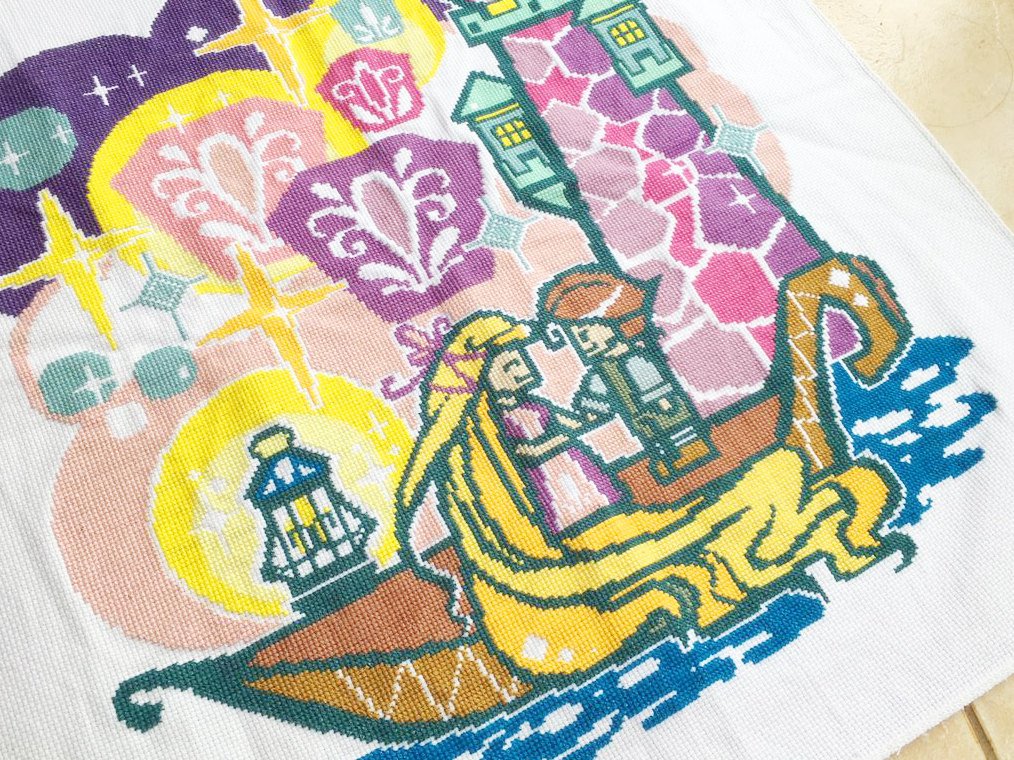 Rapunzel Cross Stitch - Modern Cross Stitch - Disney Prin… tuppu.net/9fd4479d #Japanesexstitch #KidsCrossStitch