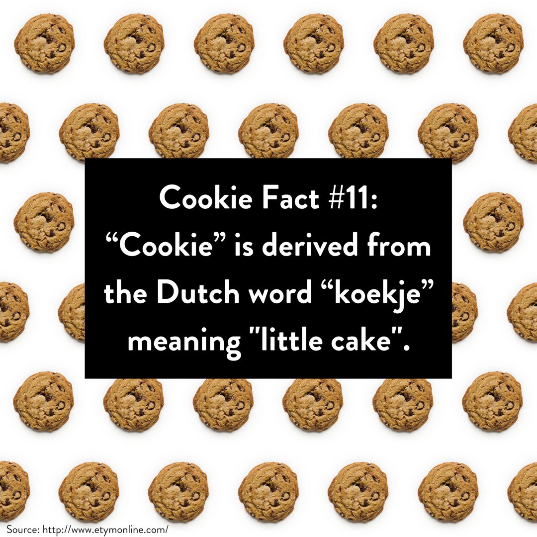 chipcookieoven's tweet photo. A Friday cookie-related etymology lesson for you. #cookiefacts https://t.co/4riloePXqi