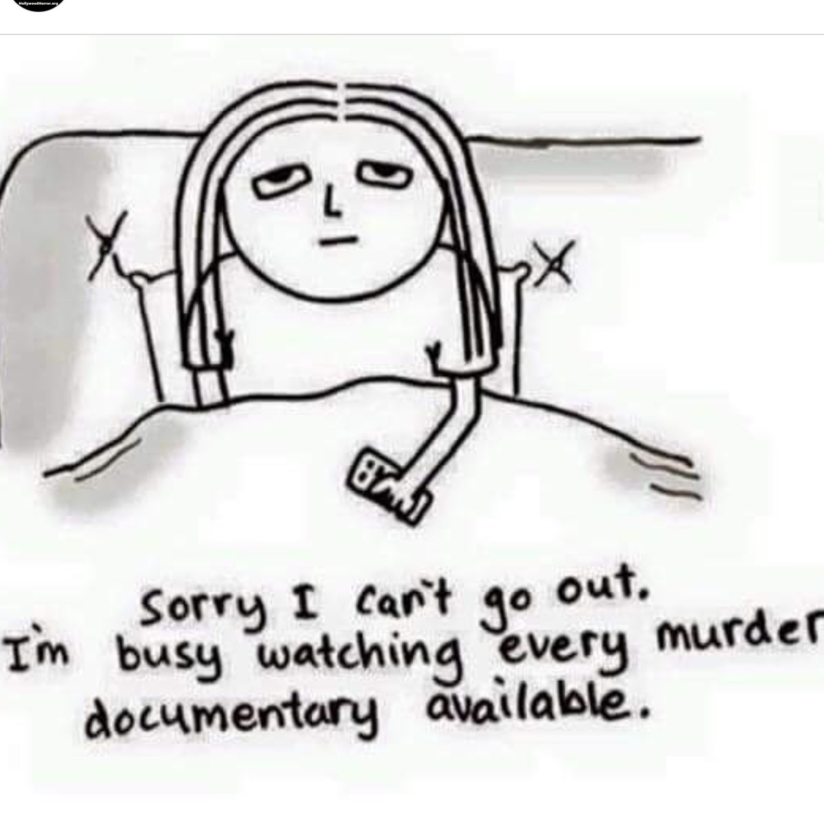 HorrorHoneys's tweet photo. Legit me all the time. #murderdocs #nolife #nofucks https://t.co/1NyuixehJ2