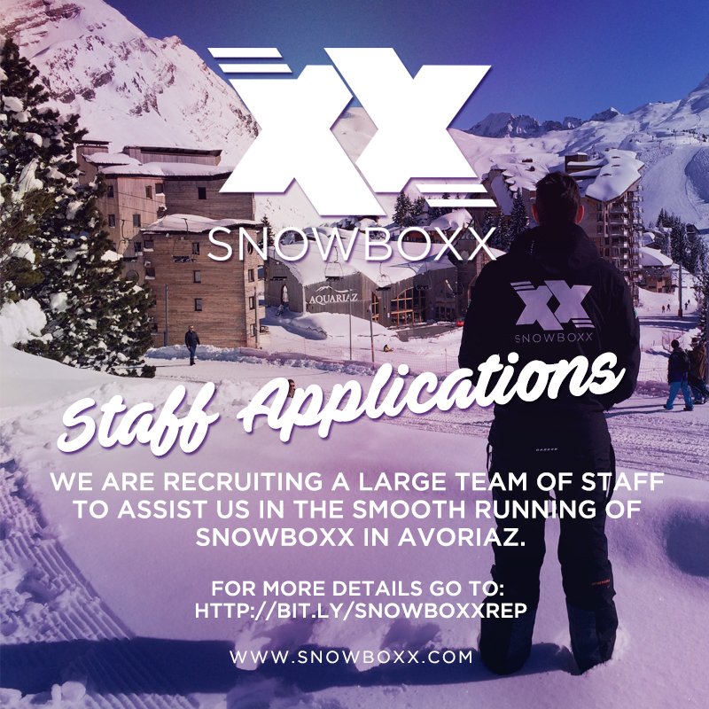 Snowboxx's tweet photo. There's still time to apply to work at Snowboxx in 2017. For full details and an application form, head to: https://t.co/3QKiMP3qK1 ❄️ https://t.co/N4tc3oGkSS