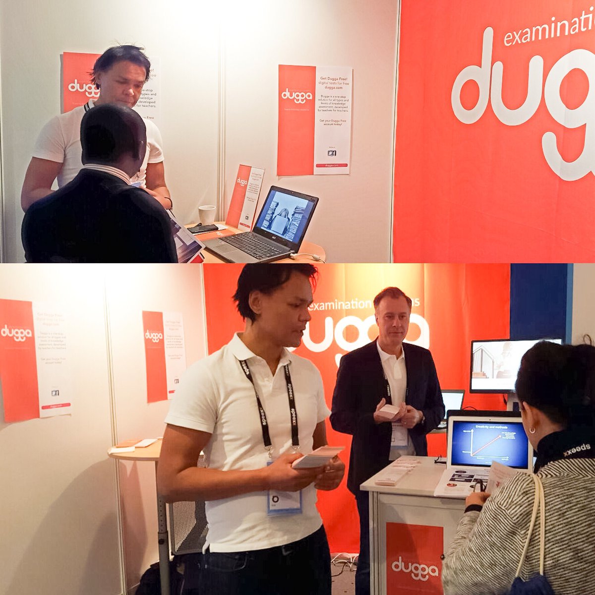 DuggaAssessment's tweet image. Day 2 in Berlin at #oeb16 #oebconference Visit us and get your free Dugga account and tips on digital tests for teaching. Welcome!