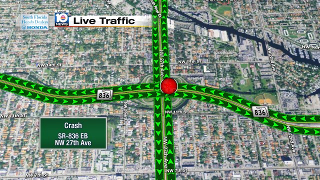 Crash on SR-836 EB at NW 27th Ave #traffic #miami https://t.co/S2s7hRsmaT