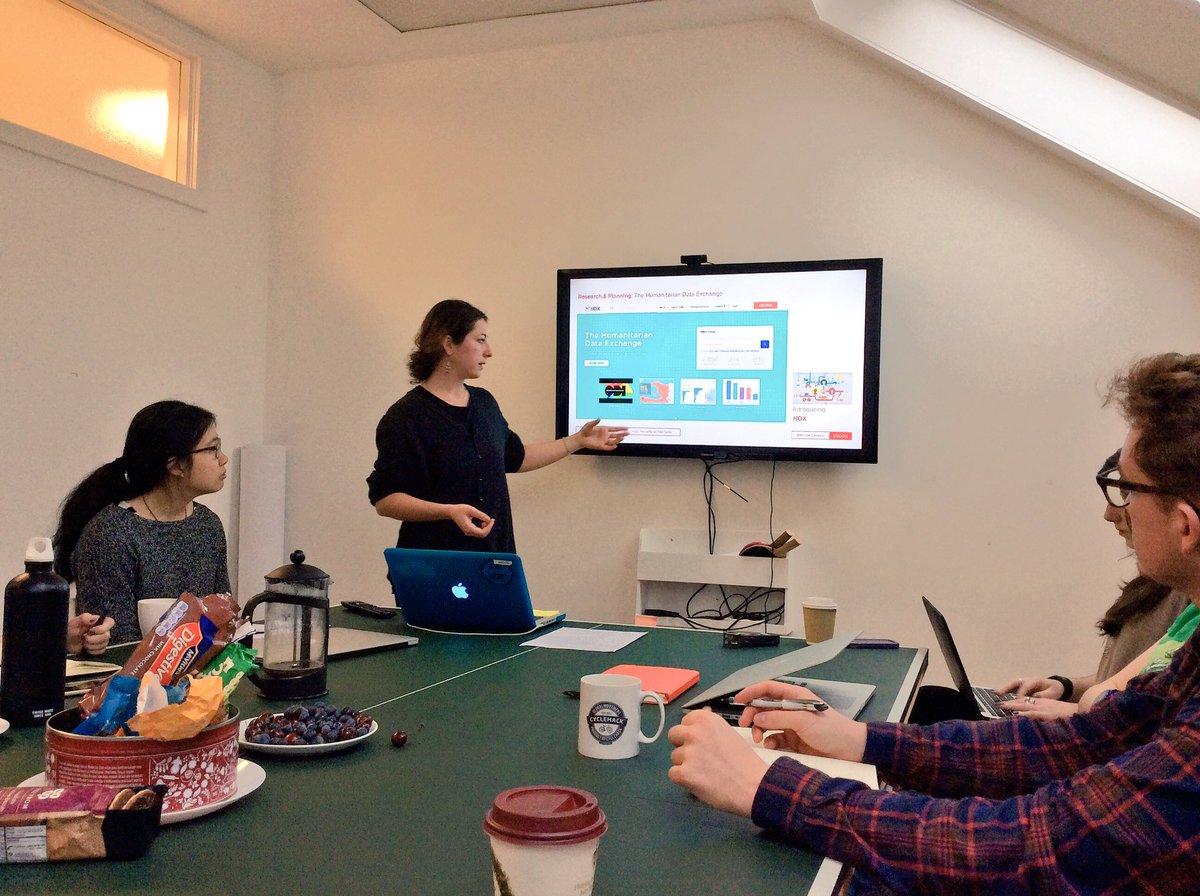 wearesnook's tweet photo. Learning about the humanitarian data centre, quality of data, real time information + mapping people esp. In crisis situations #snookstudio https://t.co/quVZ4TWn9h