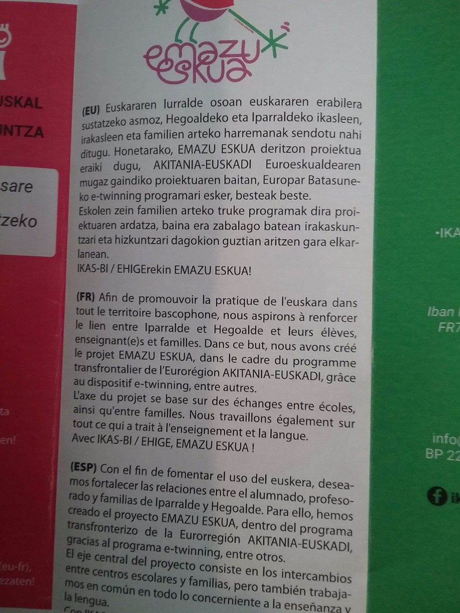 Ipar eta Hegoaldeko ikastetxeen arteko truke programetan interesatuta dauden irakasleak hurbiltzen ari zaizkigu <a href="/ikas_bi/">Ikas-bi</a> #51DA