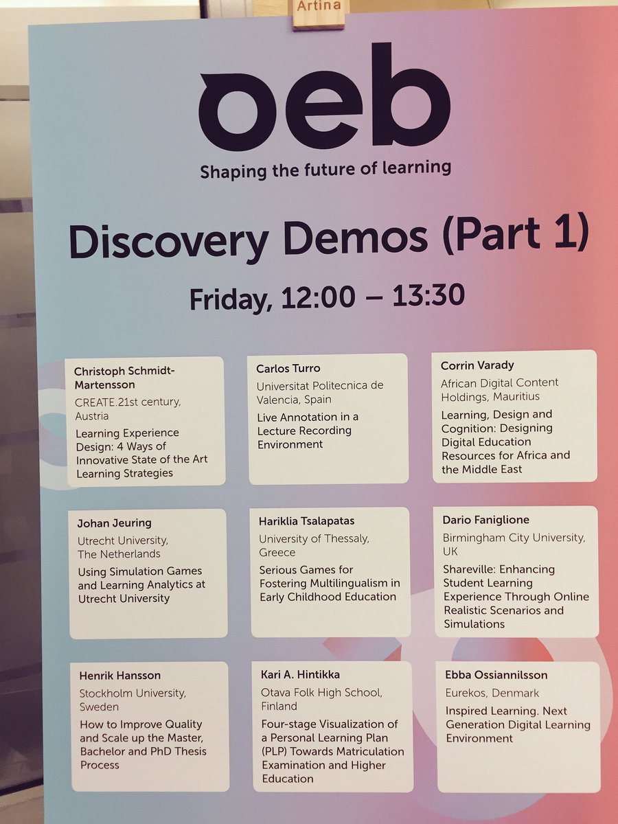 DarioFaniglione's tweet photo. Imagine a world which you can use to construct experiential learning activities, at no cost.See how you contribute to expand it at #oeb2016 https://t.co/NwCPRHhFcj