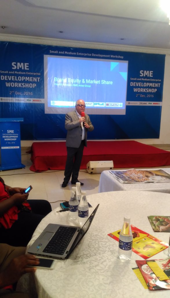 SPARNigeria's tweet image. Speaking at #SMEWorkshop is the GMD of @SPARNigeria Mr Haresh Keswani.