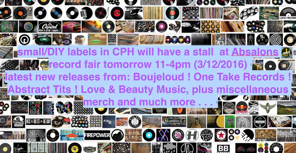 OneTakeRecords's tweet photo. SMALL/DIY LABELS CPH ! RECORD STALL. 2MORROW - WELCOME ! #IndependentRecordsLabelsCPH #NewReleases #Copenhagen @pasaggressive @TheLakeRadio https://t.co/aGbO6Pz10F