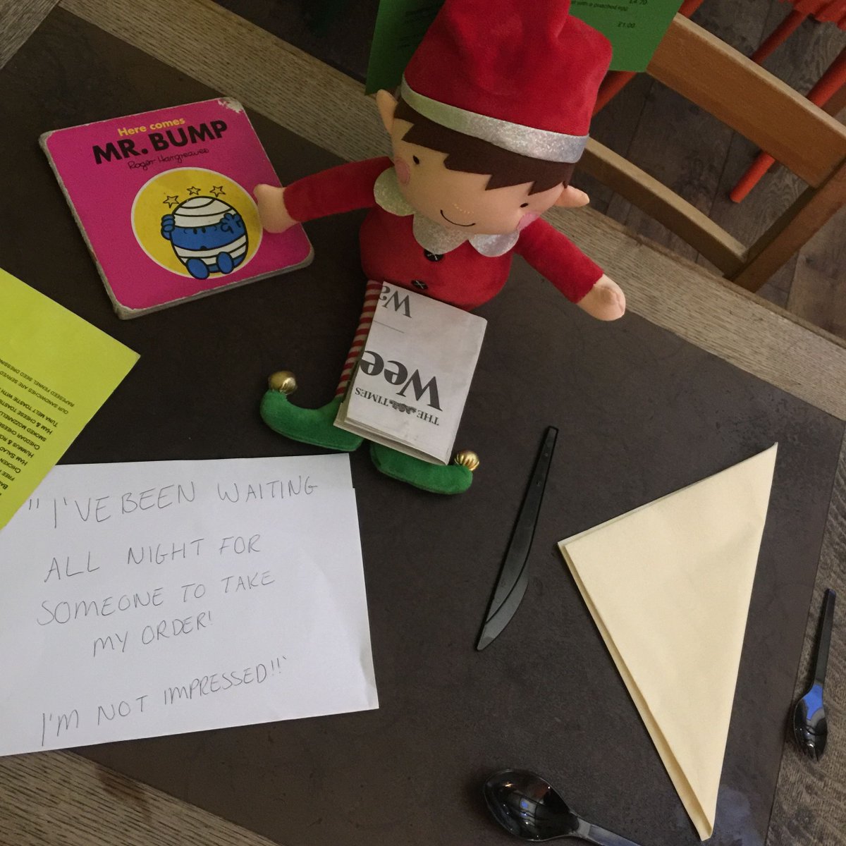 Oliverspantry's tweet photo. He's so cheeky! #ReadingTheTimes #DiscoverRipon #OliversPantry #Elf #Christmas #SecondDecember #Elvis https://t.co/LLtQrr1M32