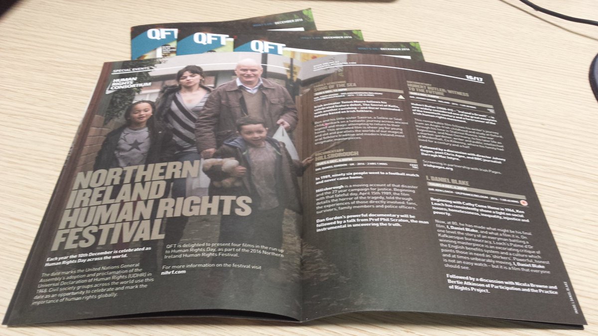 NIHRF's tweet photo. Dang @QFTBelfast amazing feature for #NIHRF films #Hillsborough #SongOfTheSea #IDanielBlake #HubertButler Tickets avail via QFT box office https://t.co/cuNzQ5cJxJ