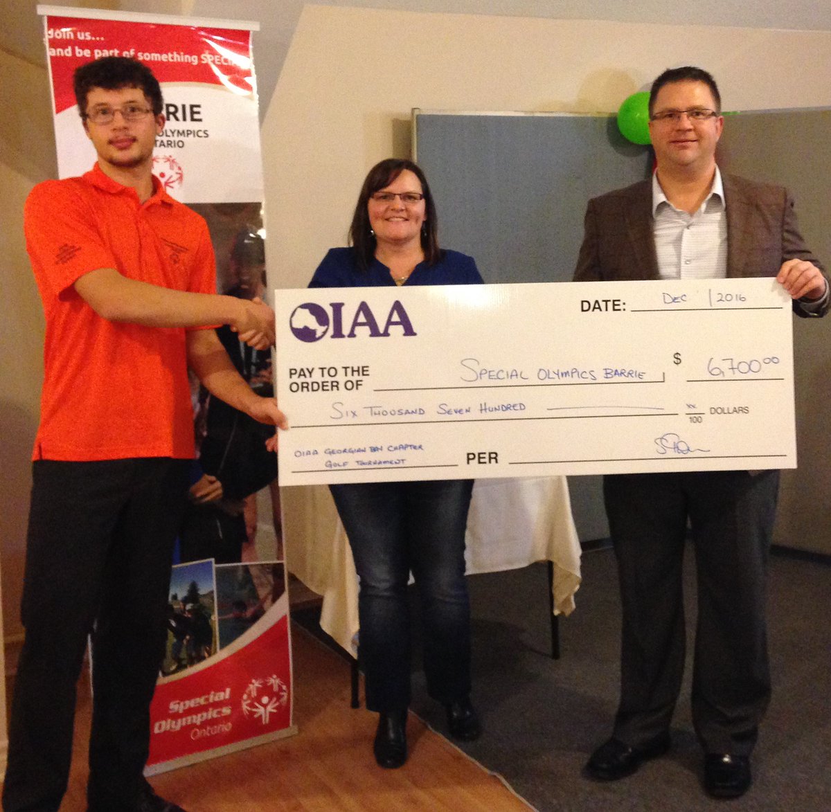 DoerrClaimsServ's tweet image. Sponsor Night at Barrie Special Olympics #OIAAGBAY raised $6,700 at this years golf tournament
