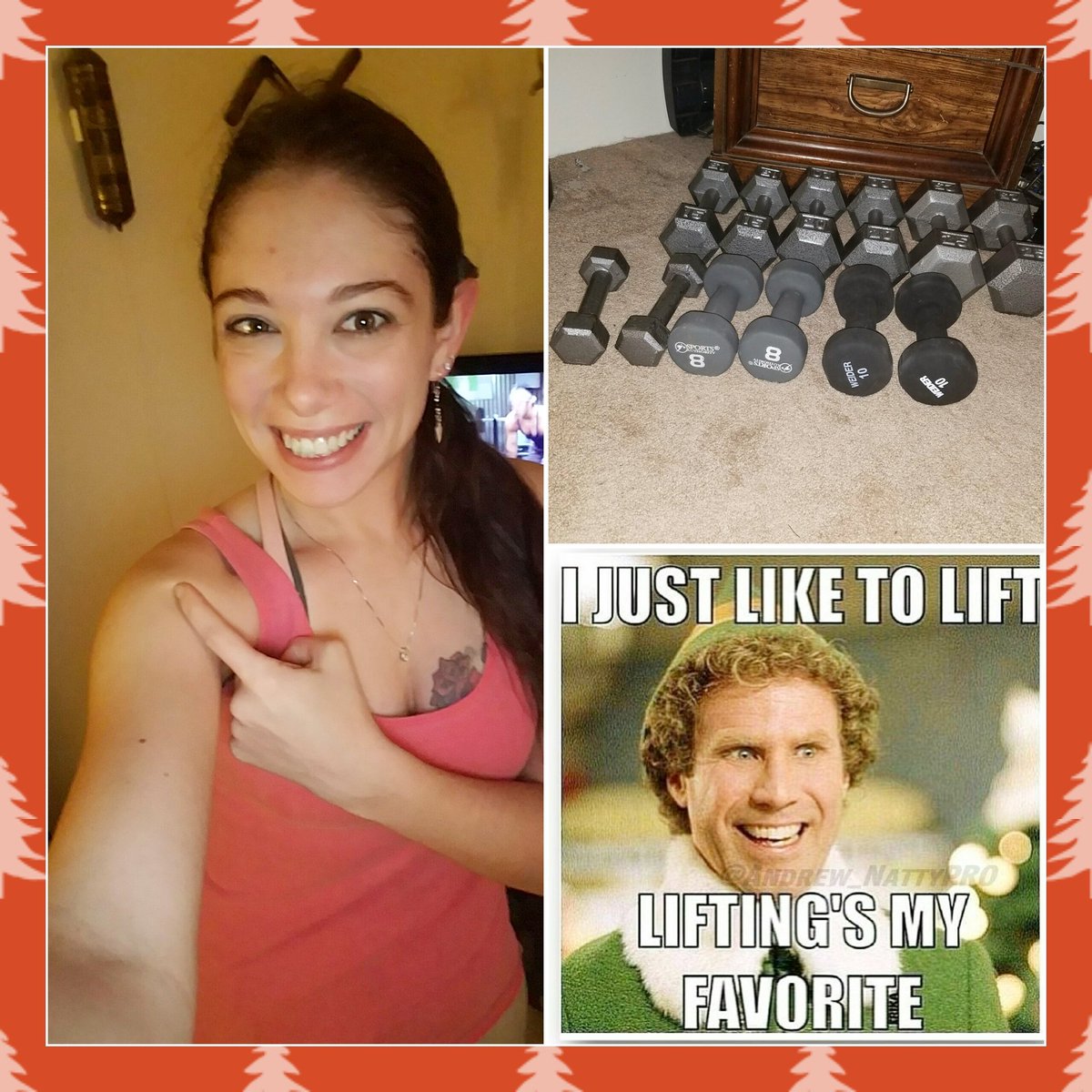 HarkinsC's tweet photo. Shoulder Day!!!! They are on fire! Did a much better job of keeping my weights organized today. https://t.co/SyC2U4Xw70