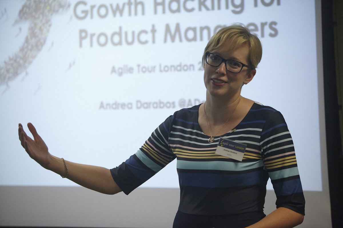 'Growth Hacking for Product Managers' - great talk by <a href="/ADarabos/">Andrea Darabos (she/her)</a> at #ATLdn16