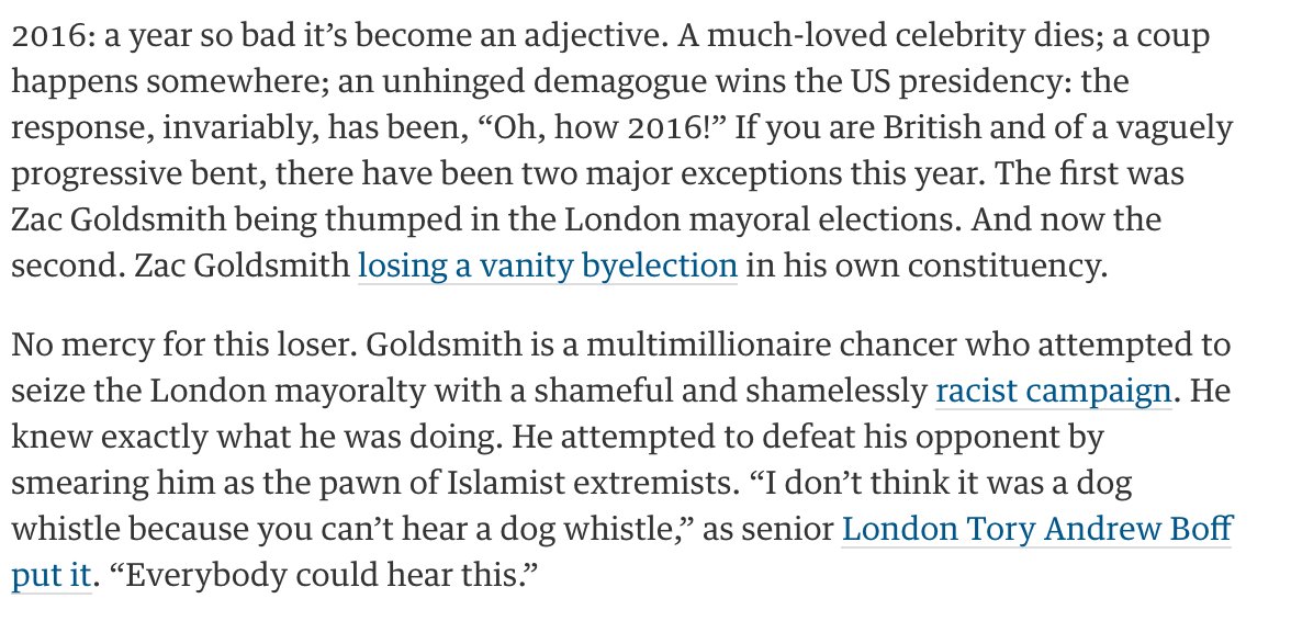 owenjonesjourno's tweet photo. Good riddance to Zac Goldsmith, a multimillionaire chancer disgraced by his racist campaign. My piece: https://t.co/faj3e9ud4w https://t.co/YjauqfxBjH