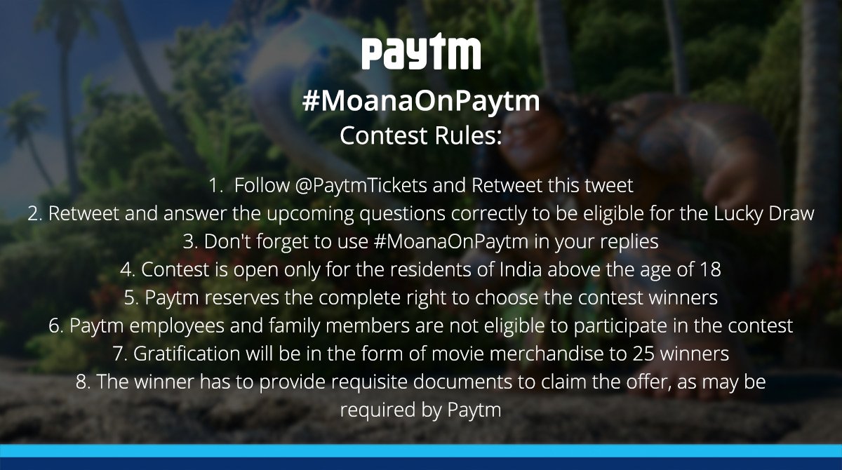 carebydistrict's tweet photo. Read the #contest rules &amp; gear up to win exclusive #Moana movie merchandise! #MoanaOnPaytm  https://t.co/AKewNQ59g5 https://t.co/FctwLzVc9o