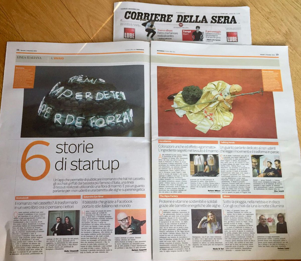 <a href="/TheAlgaeFactory/">The Algae Factory™</a> su <a href="/CorInnovazione/">Corriere Innovazione</a> di oggi! Le #alghe #cibo del #futuro! #snacks #spirulina Scopri di più: shop.thealgaefactory.com