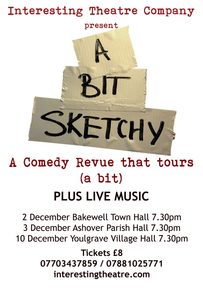 interestingtc's tweet photo. First show tonight at @bakewellTH - Looking forward to an audience that's up for a good laugh 👌 See you there! https://t.co/DpcXdf2icX