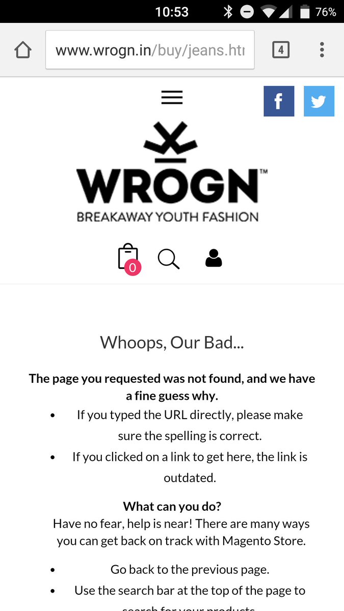 Click on shop and then jeans on Android get this <a href="/StayWrogn/">Wrogn</a>