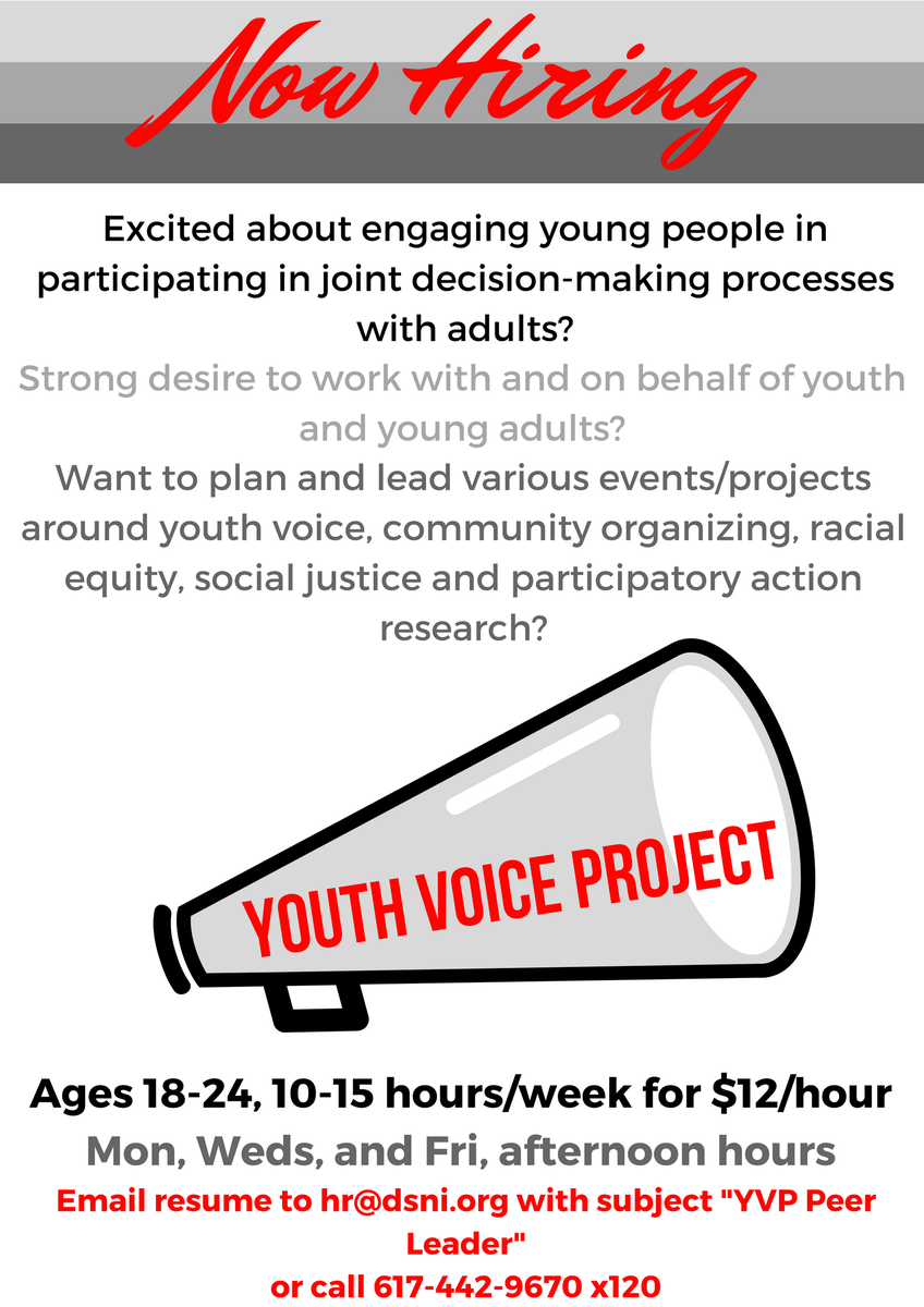 NOW HIRING
Ages 18-24 | Part-Time | $12/hr
We are available to do recruiting presentations @ your organization, school, or program!