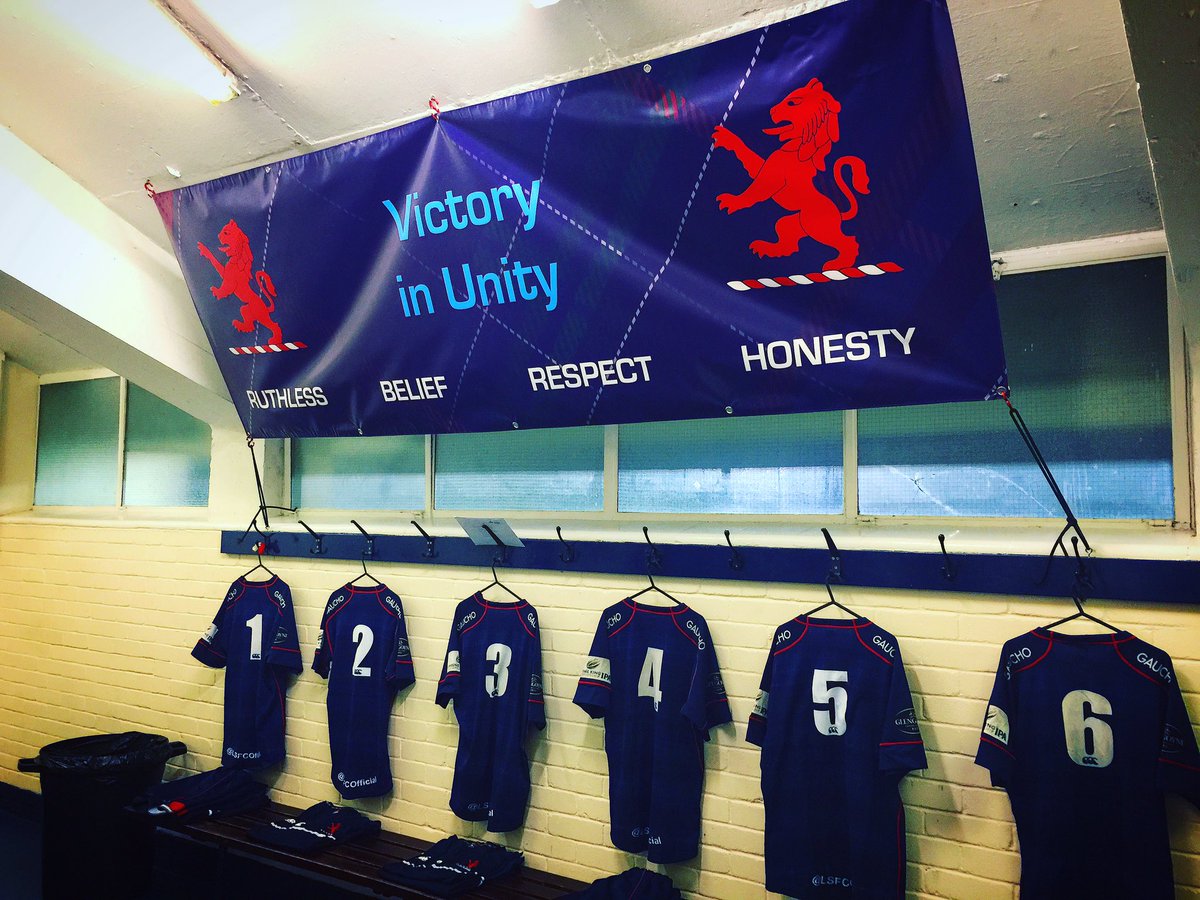 LSFCOfficial's tweet image. The dressing rooms are all set up with the new banner! #VictoryInUnity