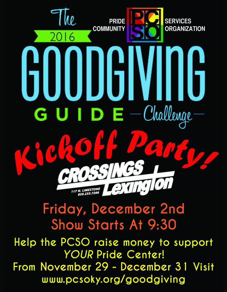 GoodGiving Kickoff party tonight at Crossings lexpridefest.org/site/?p=4231