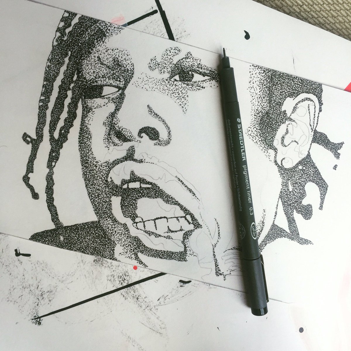 maisiemiranda's tweet photo. @asvpxrocky #Art #DotArt #Pointillism #AsapRocky #AsapMob https://t.co/t3sMy75EIC