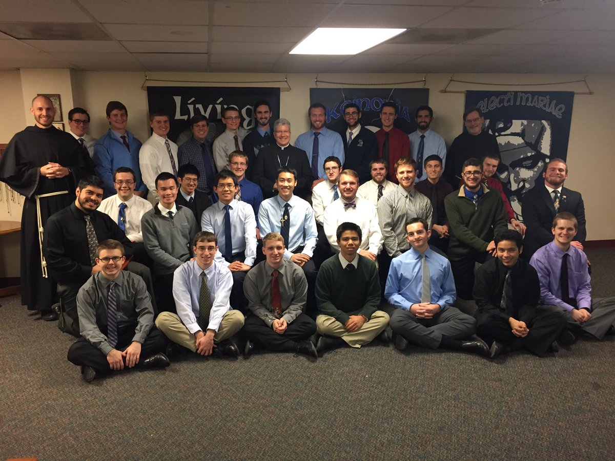 BishopMonforton's tweet photo. "I have called you by name." (Isaiah 43)  Our men in the Franciscan University of Steubenville Priestly Discernment Program. https://t.co/qt01u8LoOL