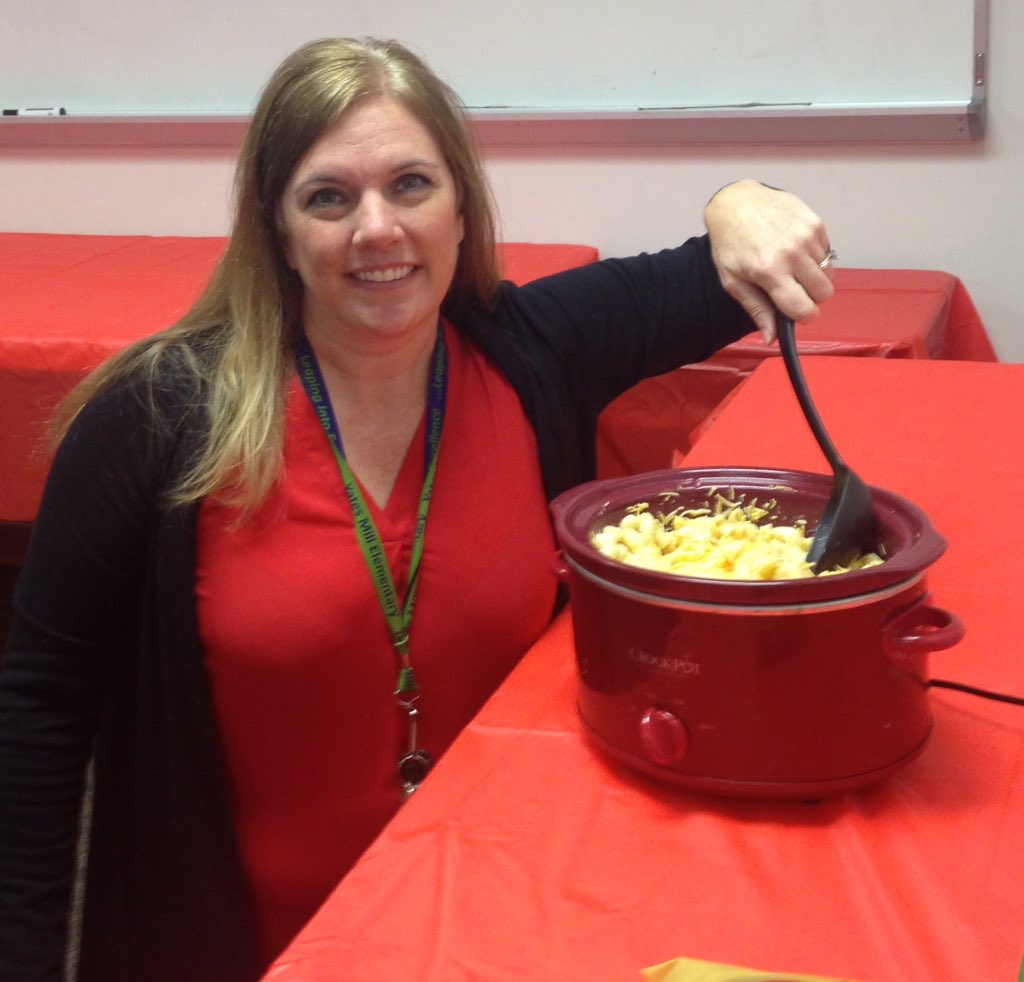 Kicking off December in my red shirt, jolly jeans, and a staff luncheon. Best...School...Ever! #weareyatesmill #denimdecember <a href="/YMES2ndGrade/">YMES 2nd Grade</a>
