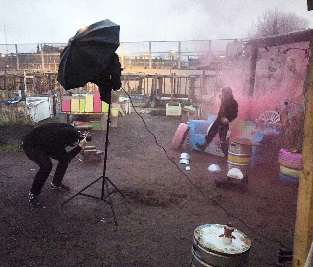 LightLeak2016's tweet photo. #TGIF One of our own #shooting on #location  for a #dancer working on her #portfolio 

smoke grenades and all! Contact us for bookings https://t.co/L3aeCEgeF1