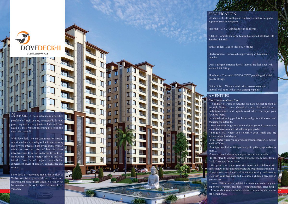 nrs_projects's tweet image. #DoveDeck2 by #NRSProjects at #Ajwa Road is a #Residential #Project
#2Bhk and #3BHK #Luxurious #Flats
nrsprojectsindia.com/Dovedeck_ameni…
