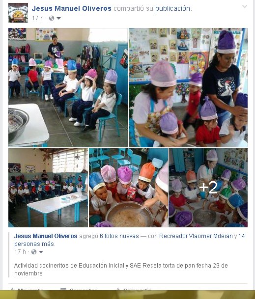 COCINERITOS DE EDUC INICIAL Y SAE.RECETA TORTA DE PAN. @fasoro1975 <a href="/circuito6Car/">circuito 6 cardenas</a> @ClifpC @ZonaEducTachira