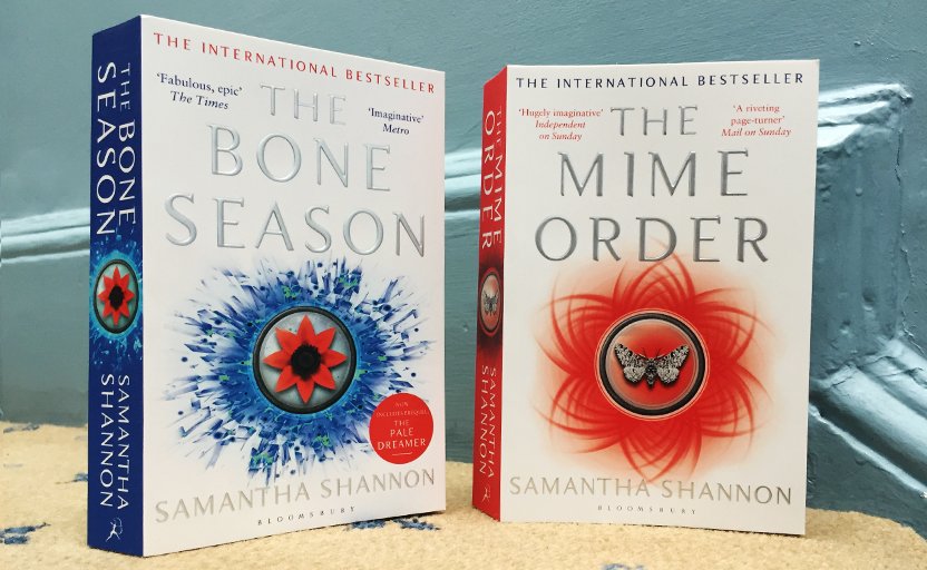 TheBoneSeason's tweet photo. ๐ Shiny, shiny rejacketed #BoneSeason and #MimeOrder have just landed at Bloomsbury HQ. They look GORGEOUS! https://t.co/NP9tY9jG0H