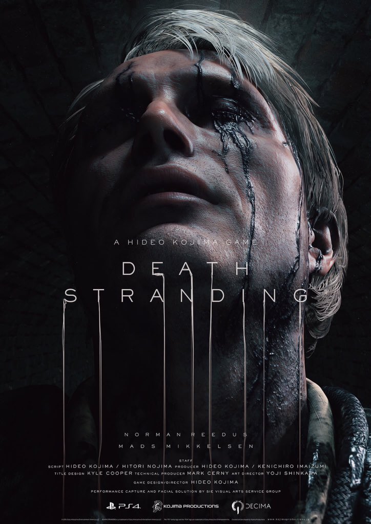 KojiPro2015_EN's tweet image. New trailer, new art, new cast members for #DeathStranding. Here is the link! youtube.com/watch?v=H2Hy96…