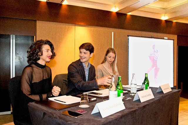 #FlashbackFriday to exactly a year ago, when <a href="/StephaneLambiel/">Stéphane Lambiel</a>, <a href="/msKOSTNER/">Carolina Kostner</a>, and <a href="/BuniatishviliKh/">Khatia Buniatishvili</a> introduced #IL16! © Georges Cabrera/TDG