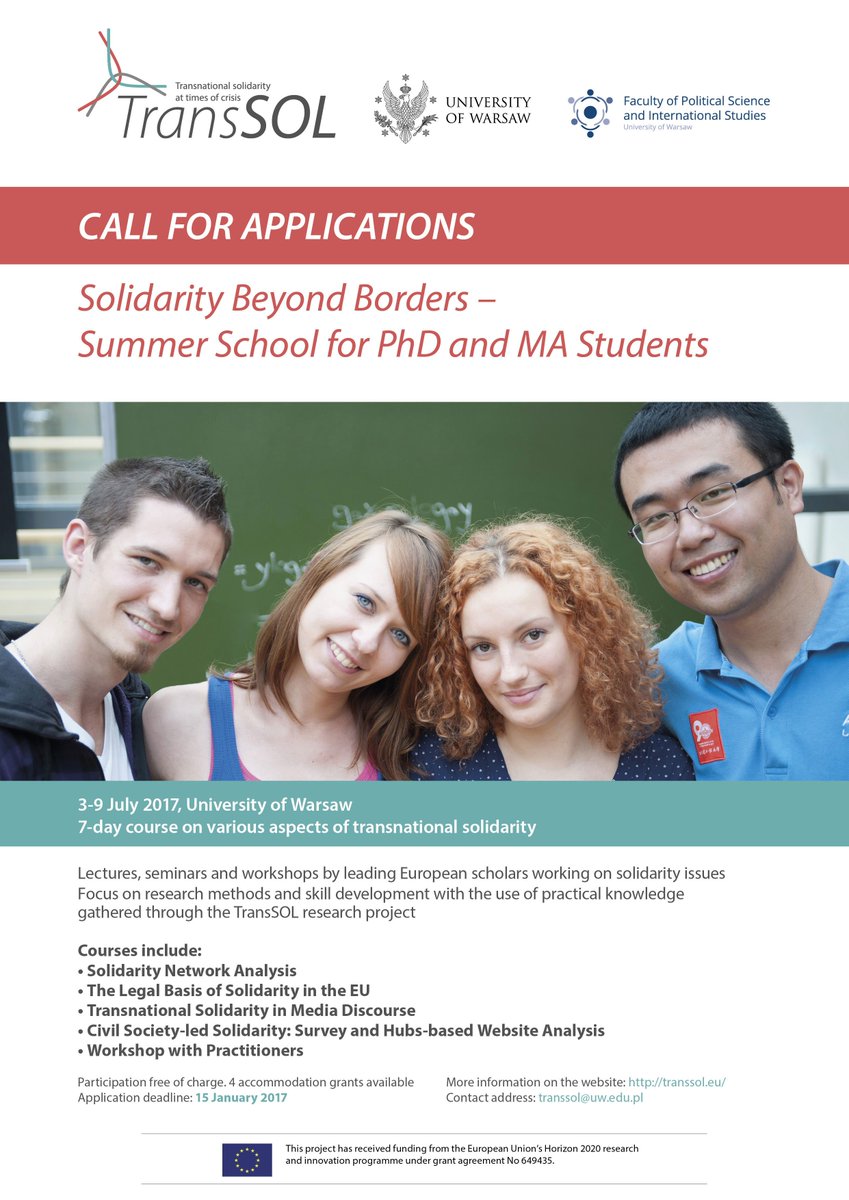 TransSOLProject's tweet photo. The Call for Applications for our Summer School "Solidarity Beyond Borders" is now OPEN: https://t.co/Gy65ftjoMd https://t.co/OjHhJlzwwI