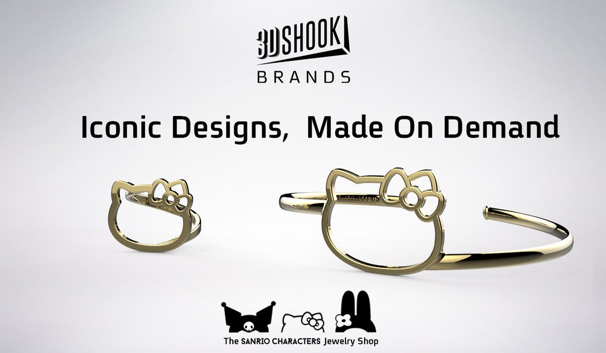 3DSHOOK's tweet photo. 3DShook BRANDS launched with a stylish #HelloKitty jewelry collection available through #3dprinting  https://t.co/0tKxDHzzyT @imaterialise https://t.co/PKyBtjrvBd