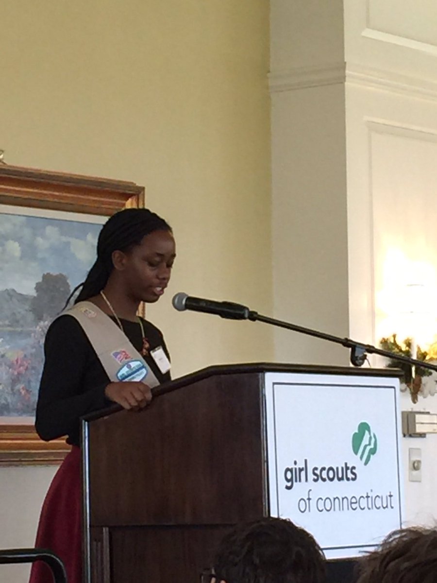 tsdonelson's tweet photo. So proud of our own @ece_kennedy for getting the Girl Scouts silver award, &amp; presenting at the #gsofct breakfast @greaterhartjnj https://t.co/wopmho2Sby