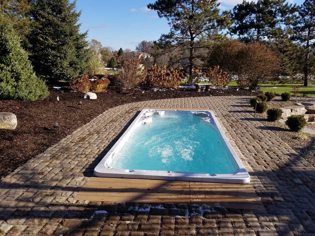 roodbergenpools's tweet image. Hydropool SelfCleaning Swimspa 17FX Before and After #hyropool #swimspa #yearroundpool