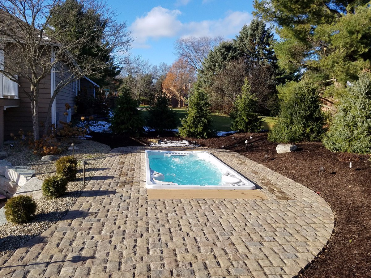 roodbergenpools's tweet image. Hydropool SelfCleaning Swimspa 17FX Before and After #hyropool #swimspa #yearroundpool