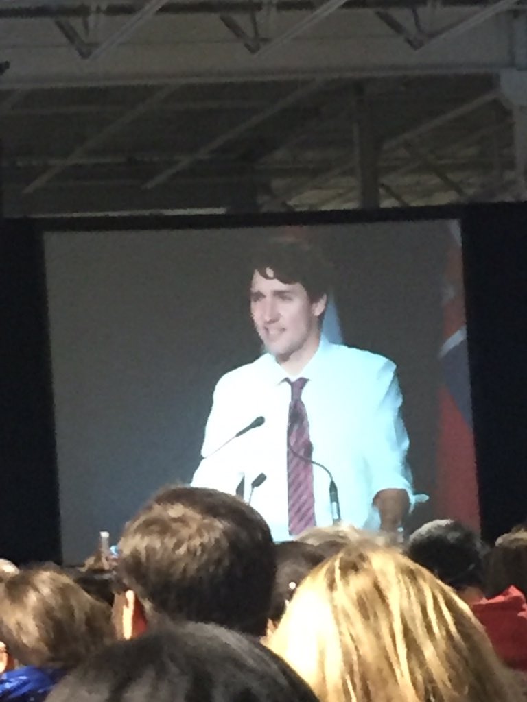 Heathermyrvold's tweet photo. Listening to @JustinTrudeau talk to @ElemTeachersTO about how he will never stop being a teacher at #federationday2016 https://t.co/V8FGzOXPeZ