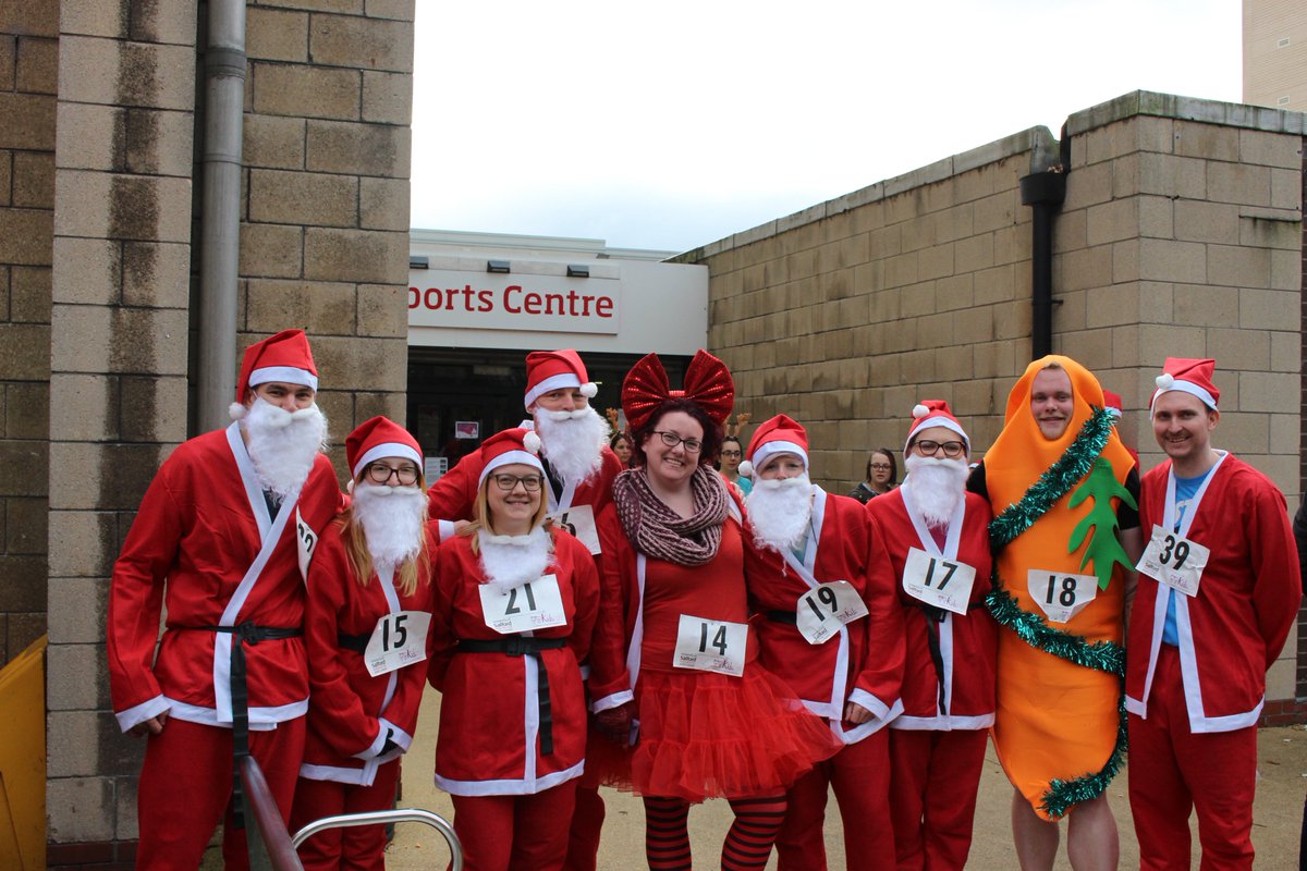 DsasEvents's tweet photo. Congrats to all who took part in @Kidscan_UK Santa Dash 2016 organised by @UoSSportsCentre (more photos https://t.co/1hvFZ4dT0I) https://t.co/M8cY4PhsgZ