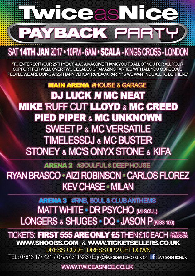 CSW_DESIGN's tweet photo. Event artwork we've produced for @TwiceasNiceUK Payback Party (14.1.17). ♥ Raving?..don't miss it! #flyerDesign, #GraphicDesign. @CSW_DESIGN https://t.co/ahbPeU9ENZ