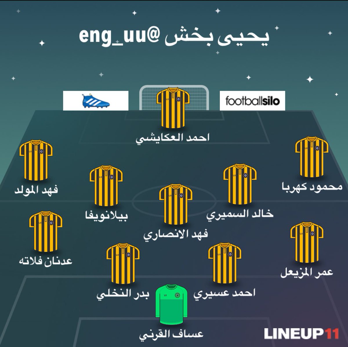 Yahya Bakhsh يحيى بخش On Twitter تشكيلة الاتحاد امام الاتفاق الليلة يارب وفقهم