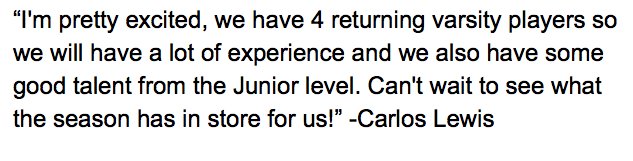Tomorrow boys basketball has their first game of the 2016-2017 season. We went to <a href="/Clos1333/">Los</a> &amp; asked him about his thoughts on this season.