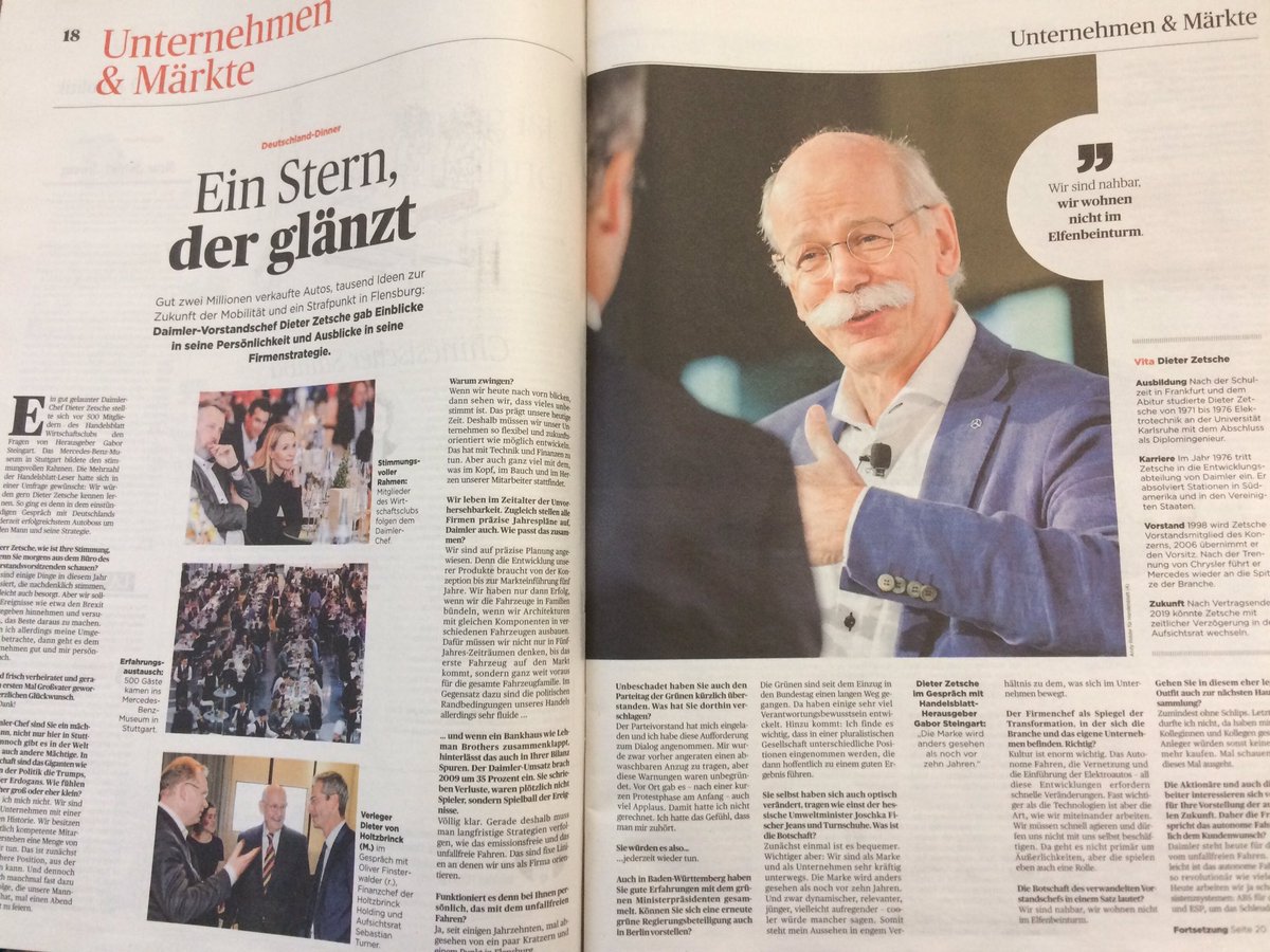 Und heute vielen Dank an @Andy__Ridder für die Fotos vom #Deutschland-Dinner im #Handelsblatt