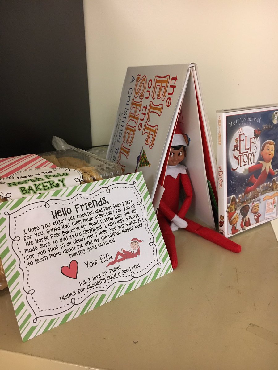 VSilvestri8115's tweet photo. Elfie was please with their improved behavior so he brought treats from the #NorthPole ☃️ #ElfOnAShelf #ClassRoomEdition #TeacherLife https://t.co/m7s876fNAW