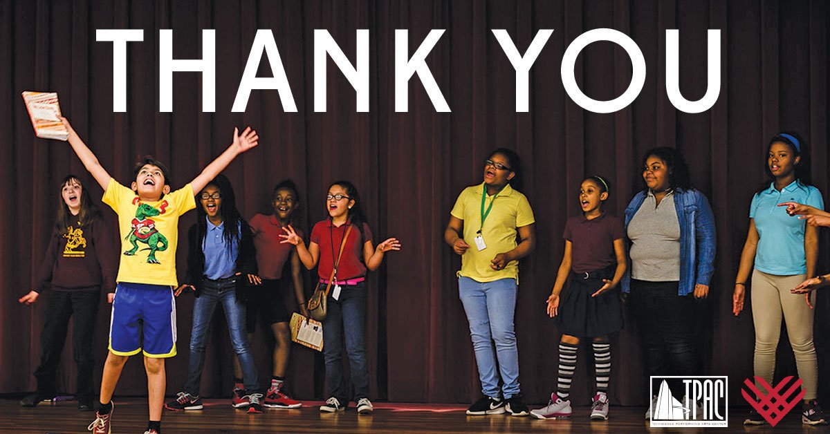 tpac's tweet photo. Happy Friday, #Nashville! Be like this kid - he's onto something. #THANKYOU for donating on #GivingTuesday &amp; year-round for #TPACed #ARTSed https://t.co/wxj7RgfJmU