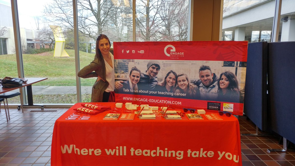tirone_laura's tweet photo. Hey @QueensEducn! @EngageEducation is on campus today. We are on Student Street from 10-2. Come talk to us about your teaching career! https://t.co/zM5EY5NIWP