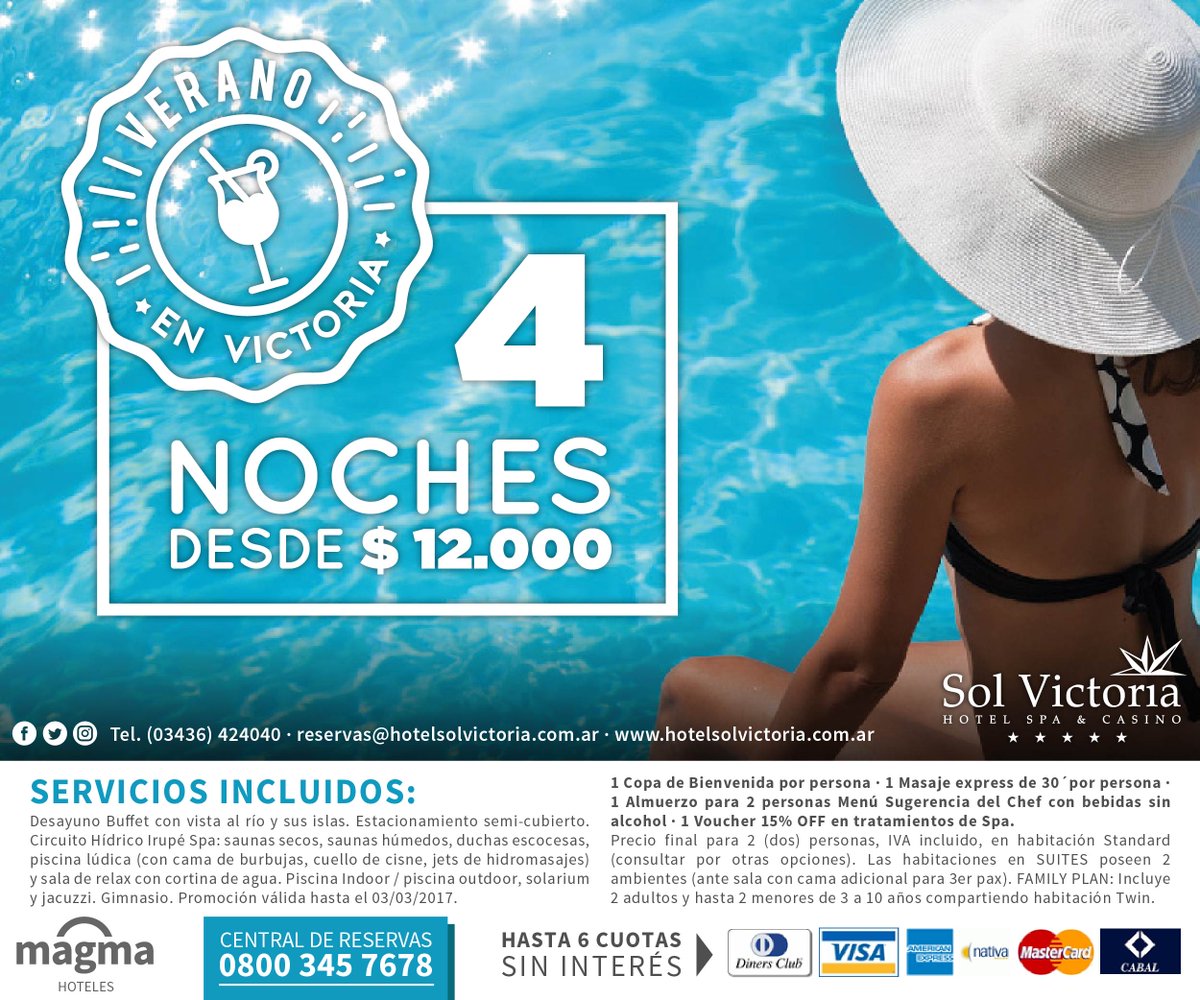 El Verano ya se siente en Sol Victoria! #Naturaleza #Spa #Verano #Piscinas Más info en este link > hotelsolvictoria.com.ar/verano-sol-vic…