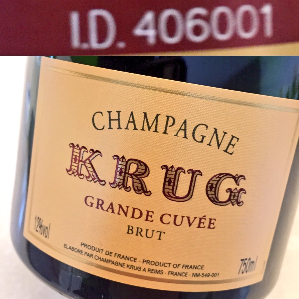 krugoli's tweet photo. No one could guess that this was the 156th Edition of Krug Grande Cuvée! 😉 The #KrugiD 406001 told us an incredible personality 👍💯🍾 https://t.co/Ra742gufg6